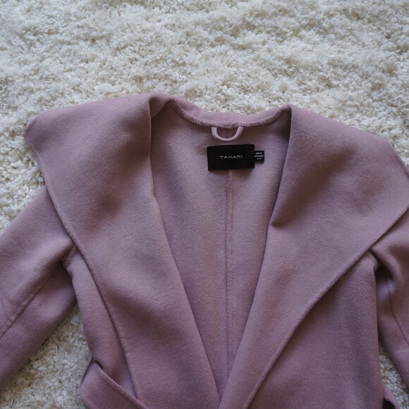 Tahari Pink Wrap Coat Size S - Picture 2 of 2